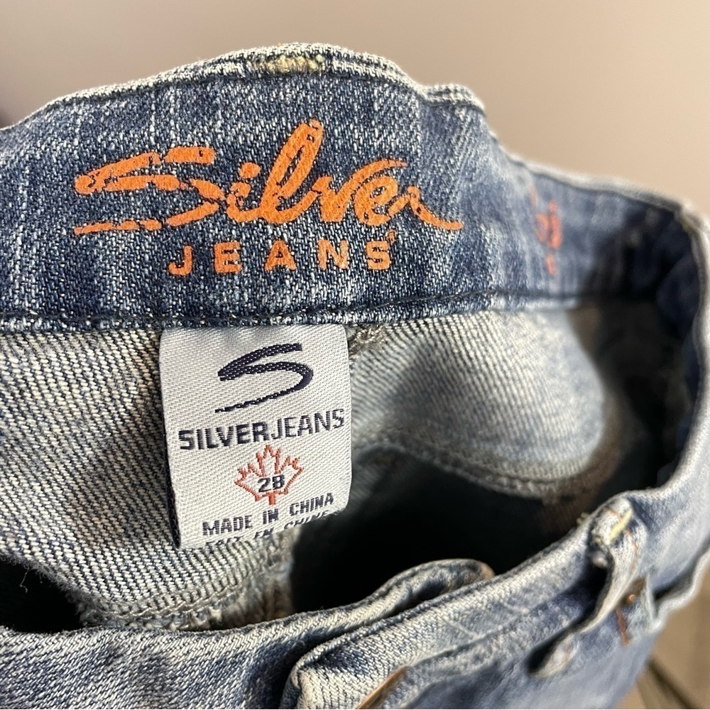 Vtg Silver Jeans Amie Flare Leg Women’s 28/34 Medium Blue Denim Lower Rise Y2k - Picture 10 of 14